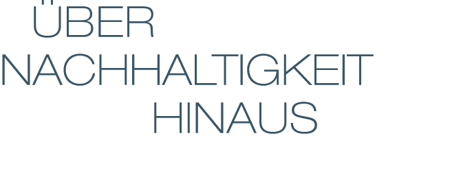   BER NACHHALTIGKEIT      HINAUS
