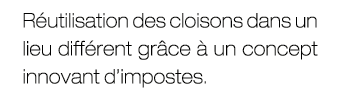 R utilisation des cloisons dans un lieu diff rent gr ce  un concept innovant d’impostes.